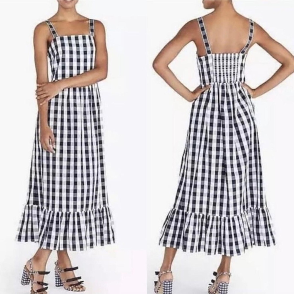 J. Crew Cotton Gingham Maxi Dress - Picture 2 of 7